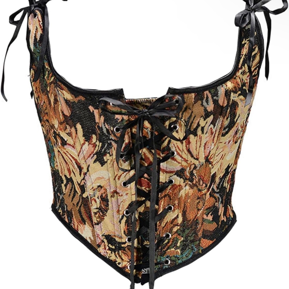Renaissance floral corset